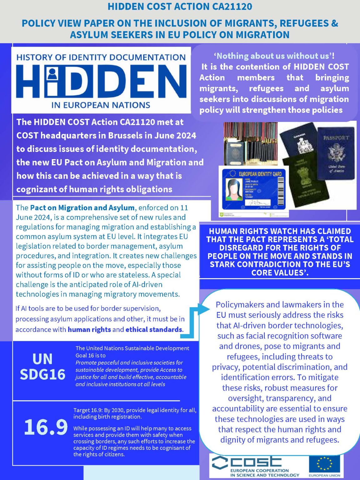 HIDDEN Policy Viewpoint - HIDDEN Cost Action