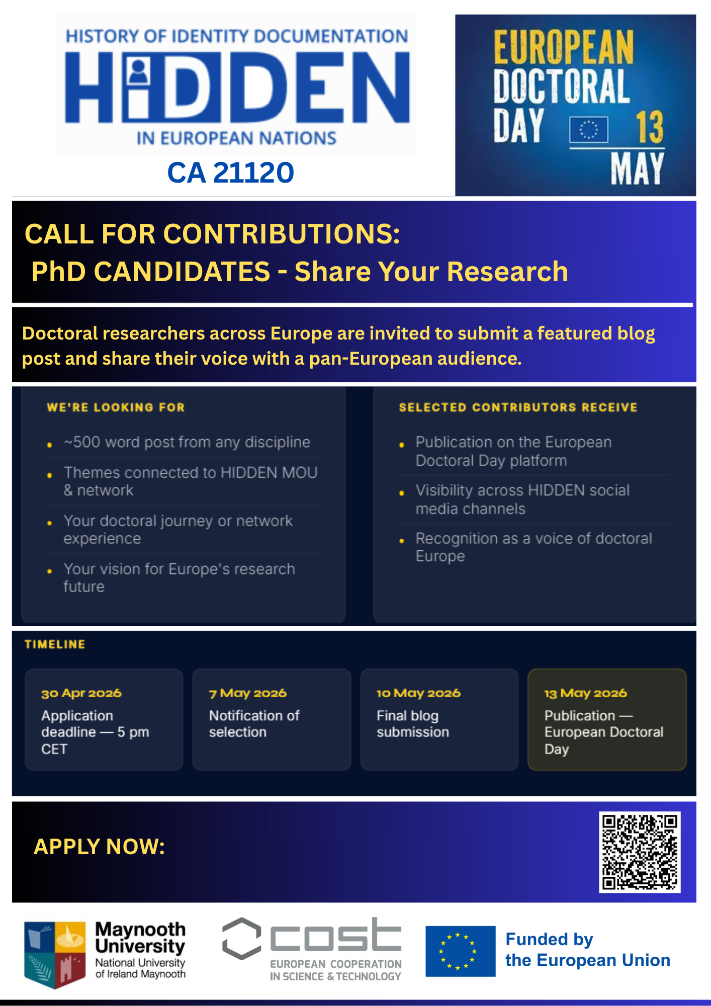 Call for Applications — European Doctoral Day 2026